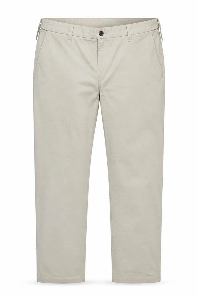 Marks and Spencer Men's Beige 42/33 Regular Stretch Chino Trousers