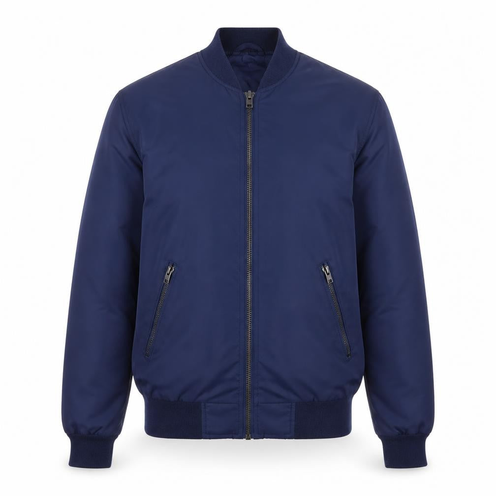 River Island Men's Blue S Padded Bomber Jacket Full Zip