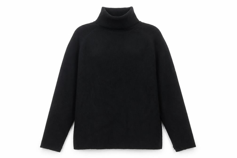 Marks & Spencer Women's Black L Roll Neck Knit Pullover Jumper