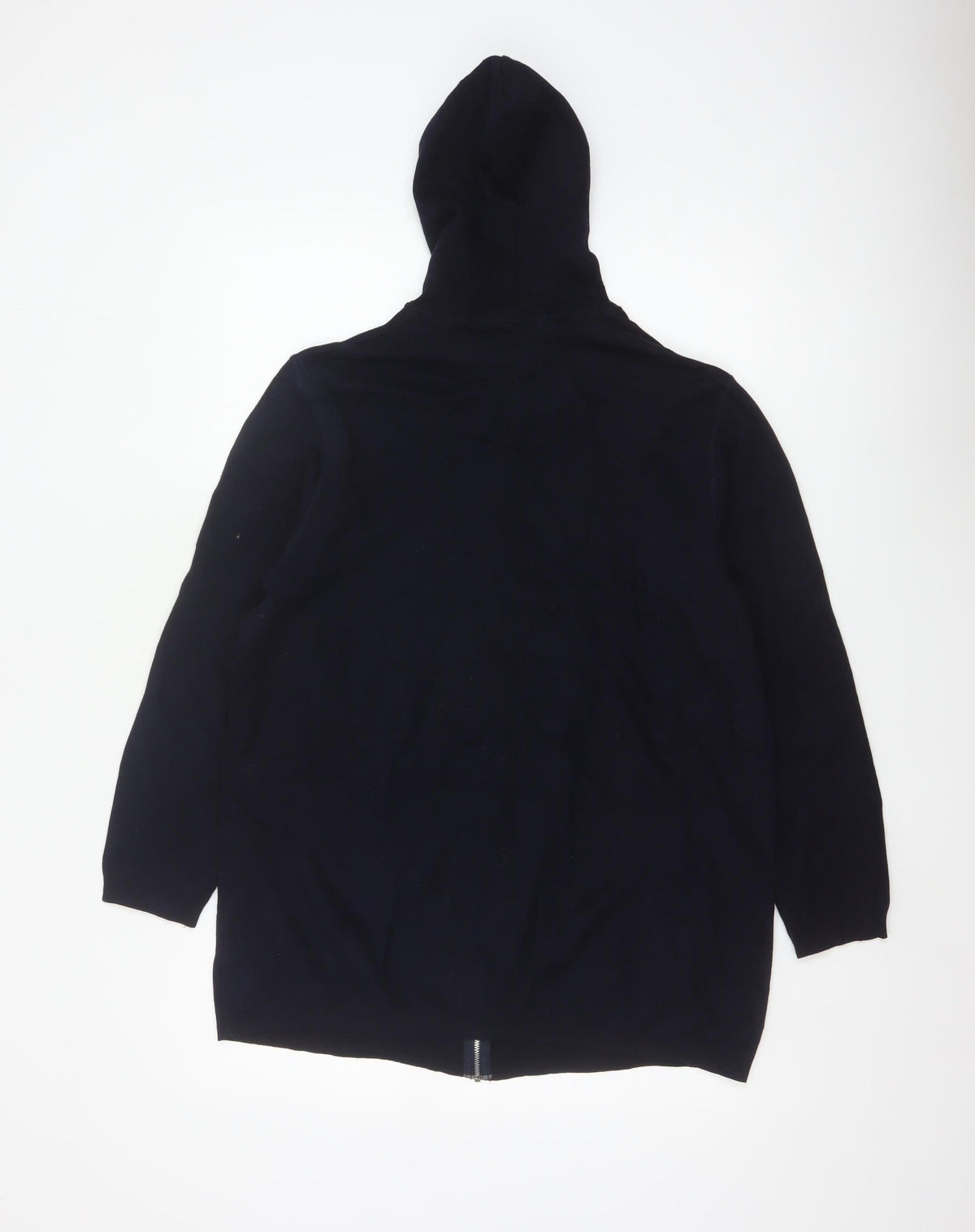 Marks & Spencer Women Navy Blue UK 16 Long Full Zip Hooded Tunic