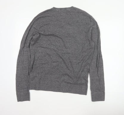 Gap Men’s Grey M Crew Neck Cotton Blend Knit Pullover Jumper