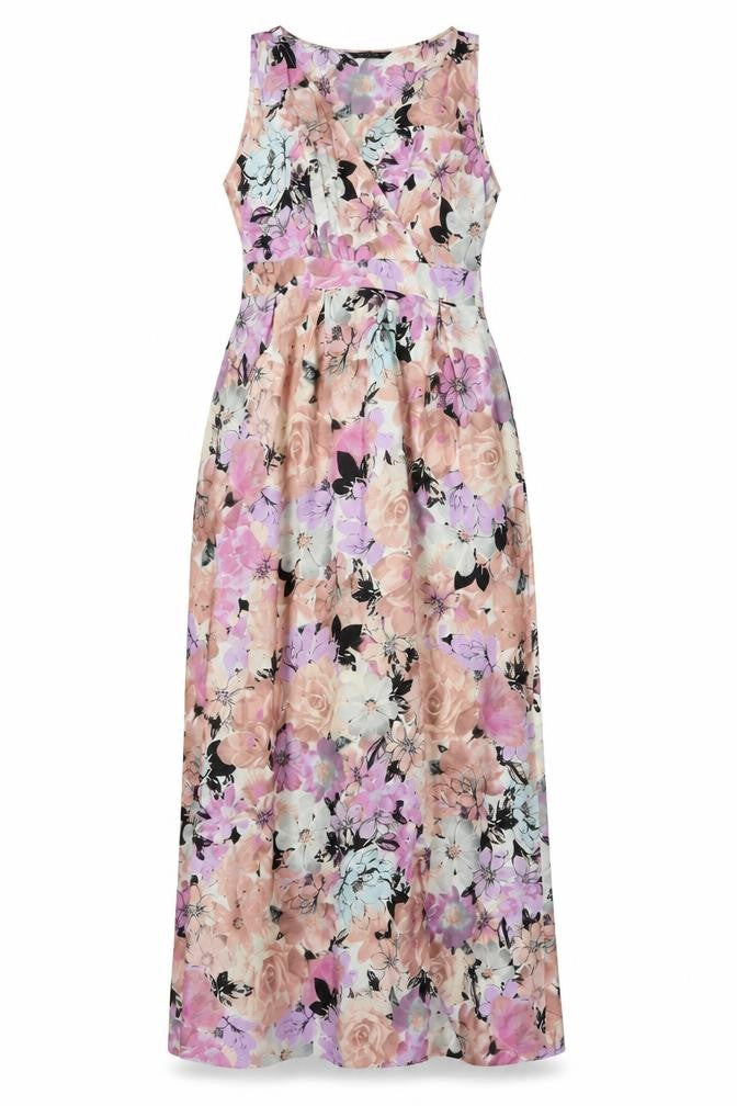 Dorothy Perkins Women Multicoloured Floral Maxi Dress UK 10 Belted