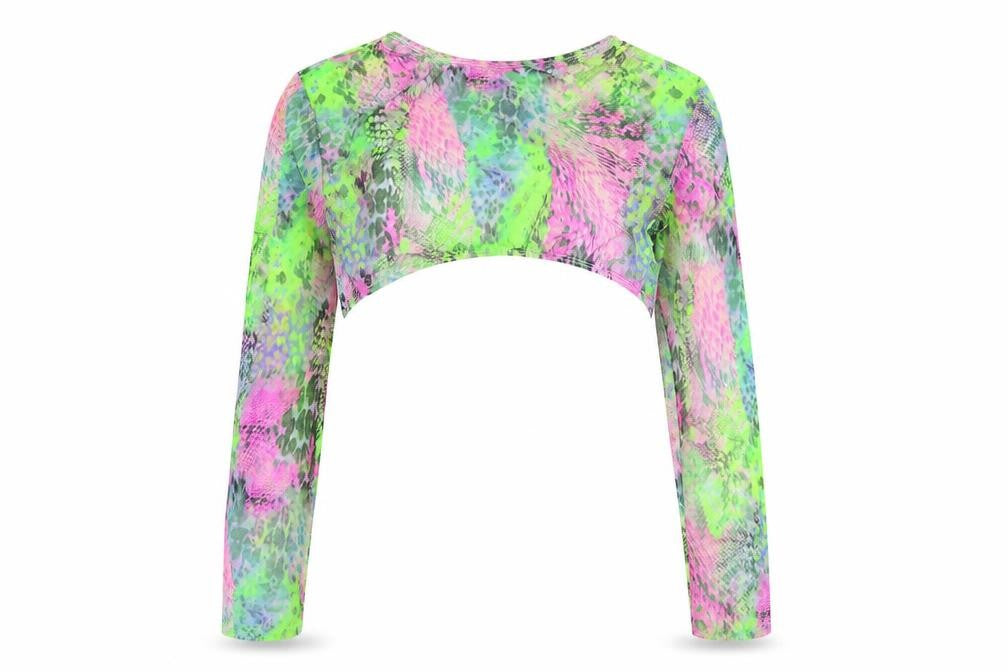 ASOS Women Multicoloured UK 10 Sheer Animal Print Long Sleeve Cover Up