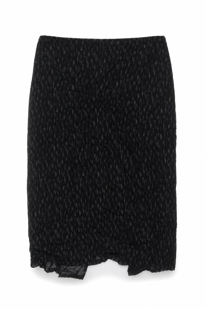 Marks & Spencer Women Black Silver Glitter Pencil Midi Skirt UK 16