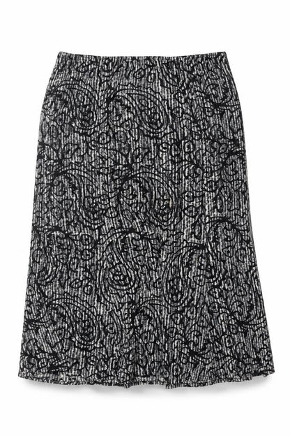 Windsmoor Women Grey Paisley Flared Midi Skirt UK 16 Lined