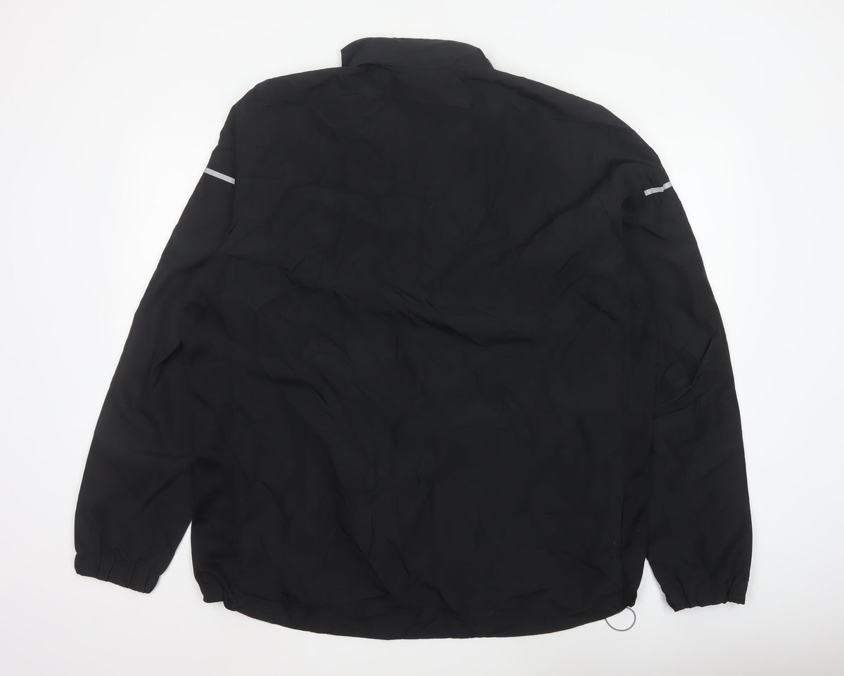 adidas Men’s Black XL ClimaProof 1/4 Zip Reflective Running Sweatshirt