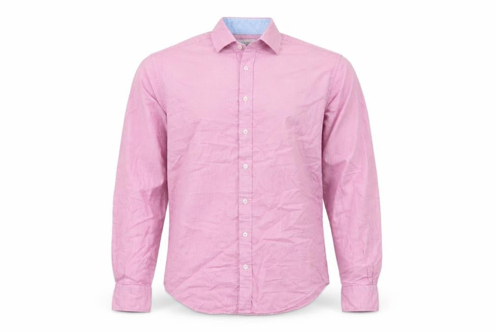 TM Lewin Men’s Pink 15.5 Slim Fit Cotton Long Sleeve Shirt