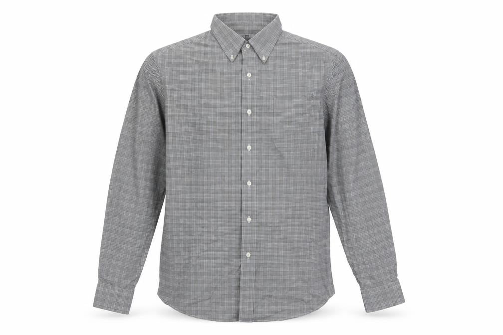 Lauren Ralph Lauren Men's Black Check Slim Fit 17 34 Non-Iron Shirt