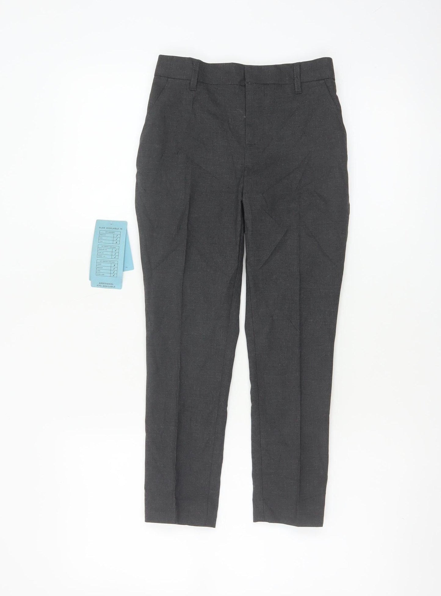 Marks & Spencer Boys Grey 7-8 Years Dress Pants Super Skinny School NWT
