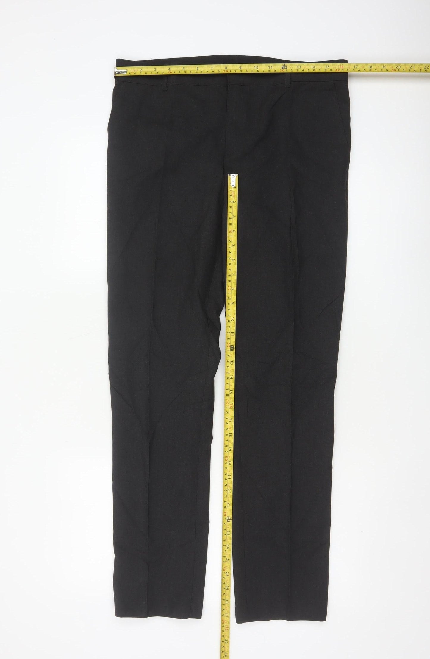 Marks & Spencer Boys Black 15-16 Years Slim Fit School Formal Dress Trousers 31in