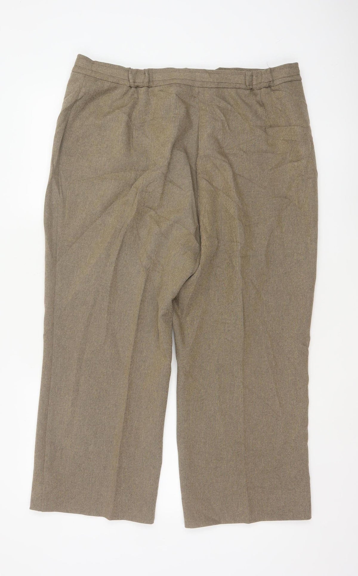 Marks & Spencer Women's Brown UK 18 Short Tailored Straight Trousers