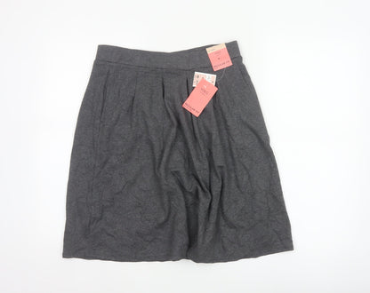 Additional front view of Marks & Spencer girls’ grey 164 a-line knee length school skirt nwt