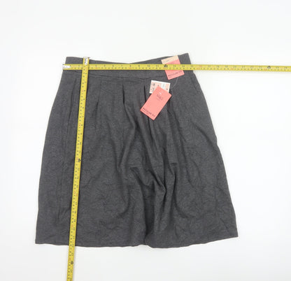 Back view of Marks & Spencer girls’ grey 164 a-line knee length school skirt nwt