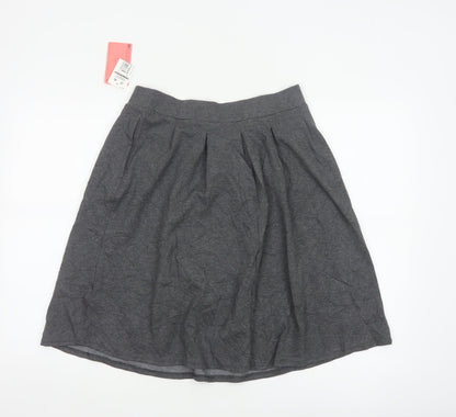 Close-up detail of Marks & Spencer girls’ grey 164 a-line knee length school skirt nwt