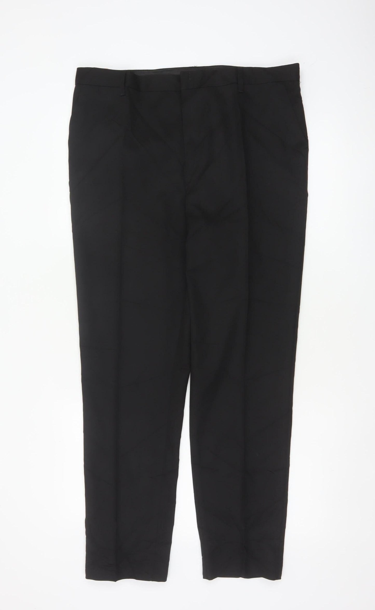 Marks & Spencer Boys Black 17-18 Years Slim Fit School Dress Trousers NWT