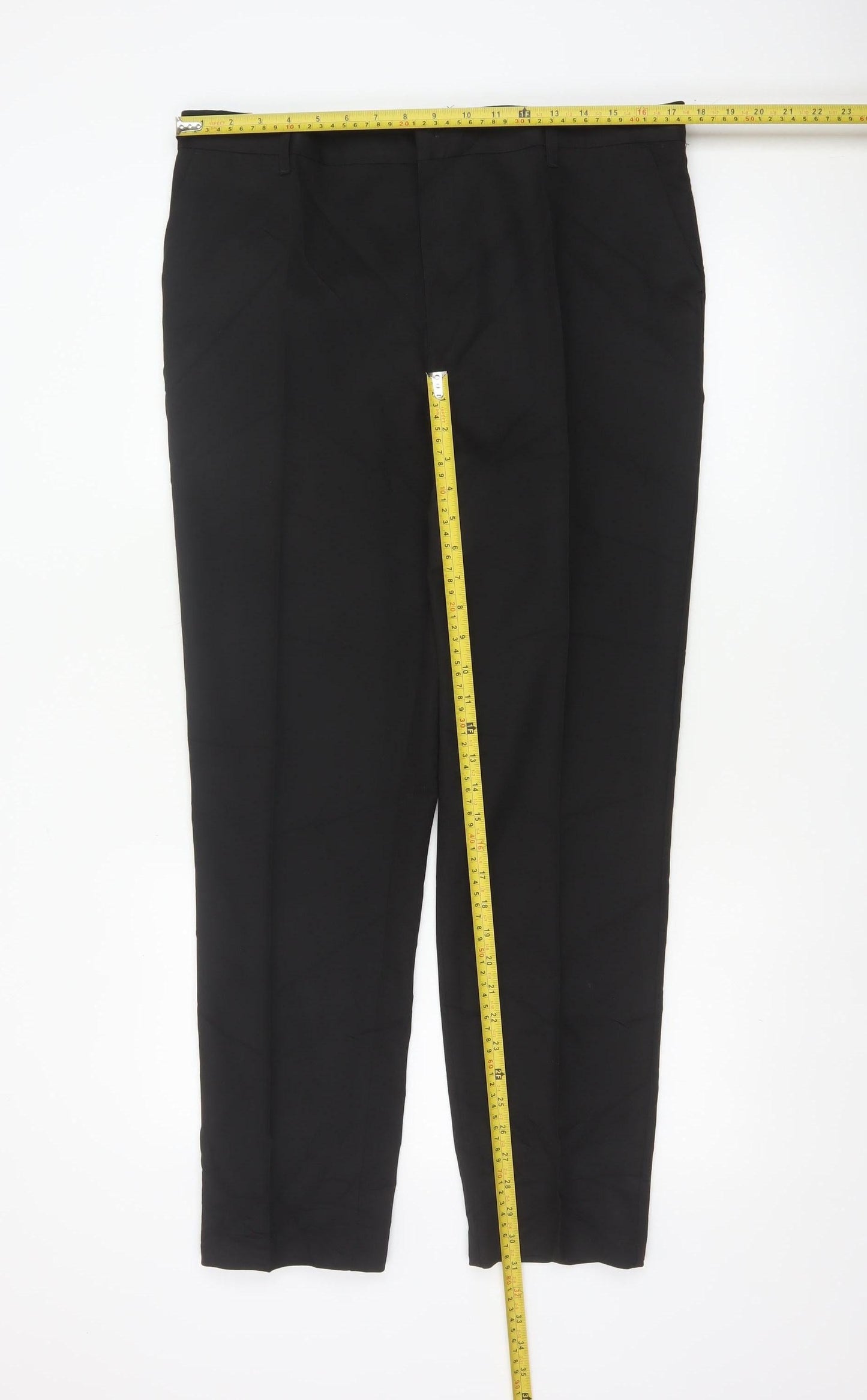 Marks & Spencer Boys Black 17-18 Years Slim Fit School Dress Trousers NWT