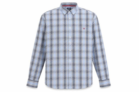 Crew Clothing Men’s Blue Check 2XL Classic Fit Button-Down Shirt