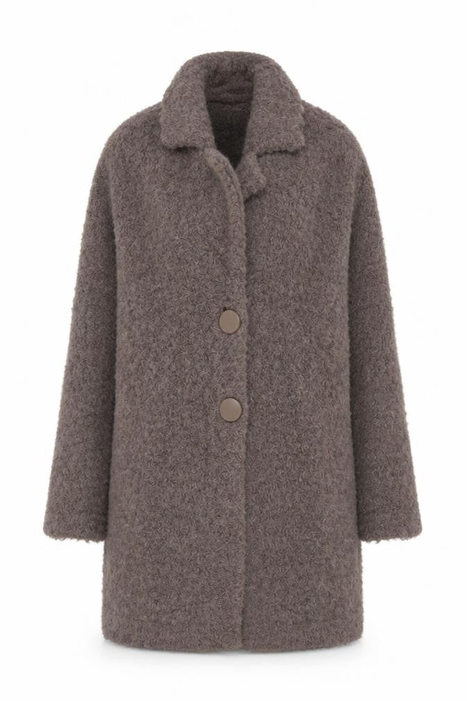 Mercer & Madison Women Grey UK 12 Alpaca Wool Long Collared Cardigan