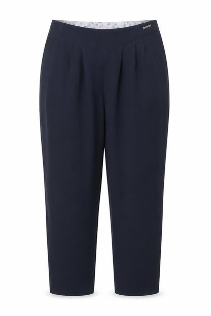 Ted Baker Women’s Navy Blue Size 8 Pleated Tapered Dress Trousers