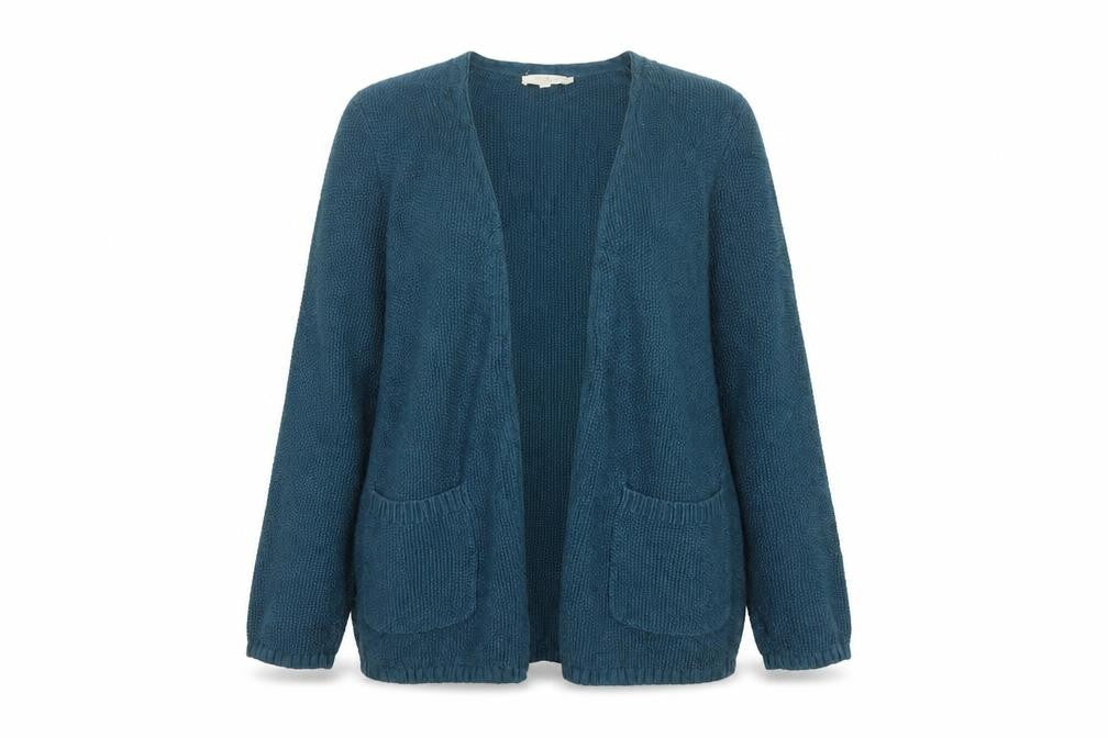 Seasalt Cornwall Women’s Blue UK 8 Open Cable Knit Cotton Cardigan