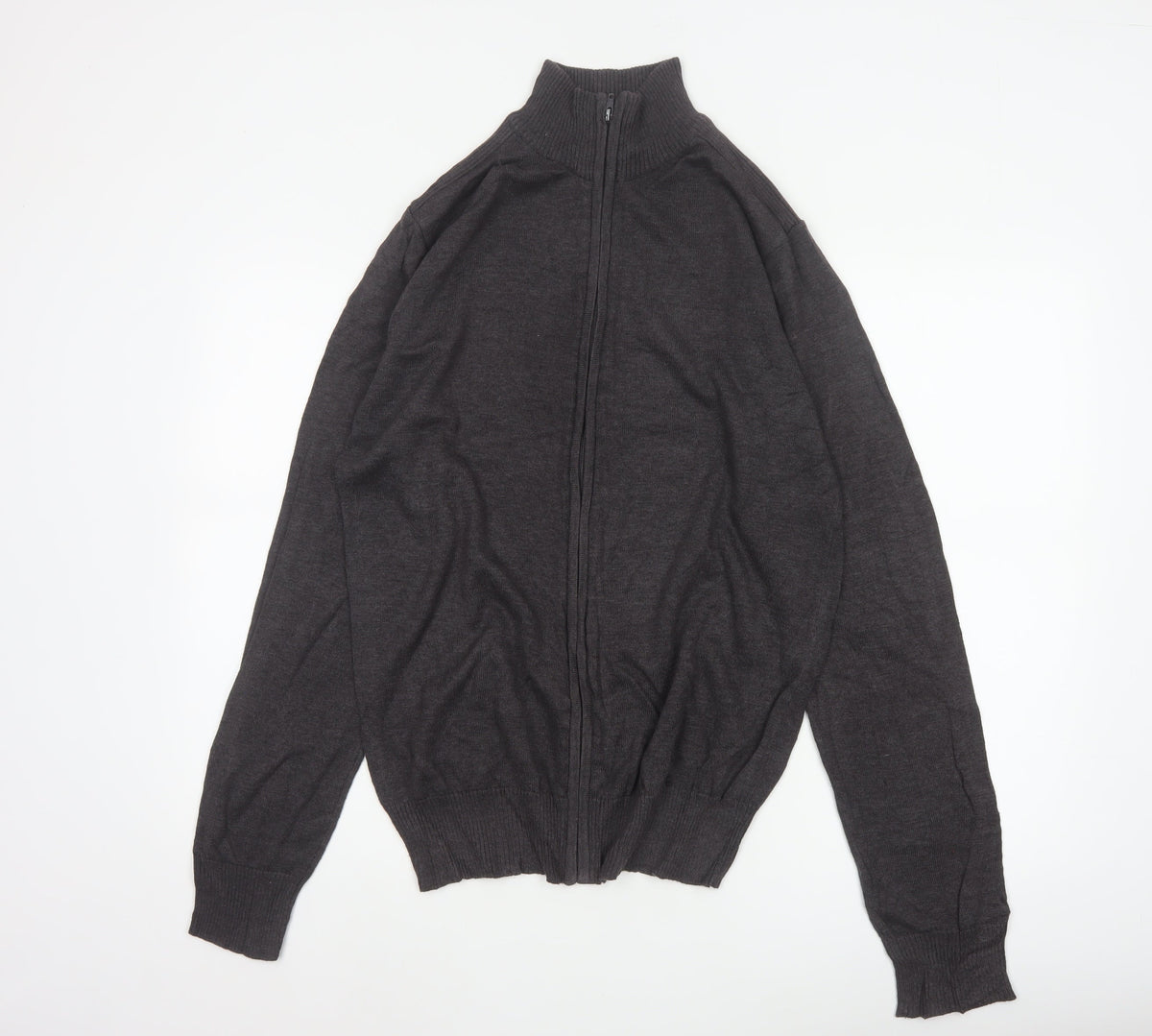 Cincinati Men's Black XL Full Zip Cotton Acrylic Knit Jumper