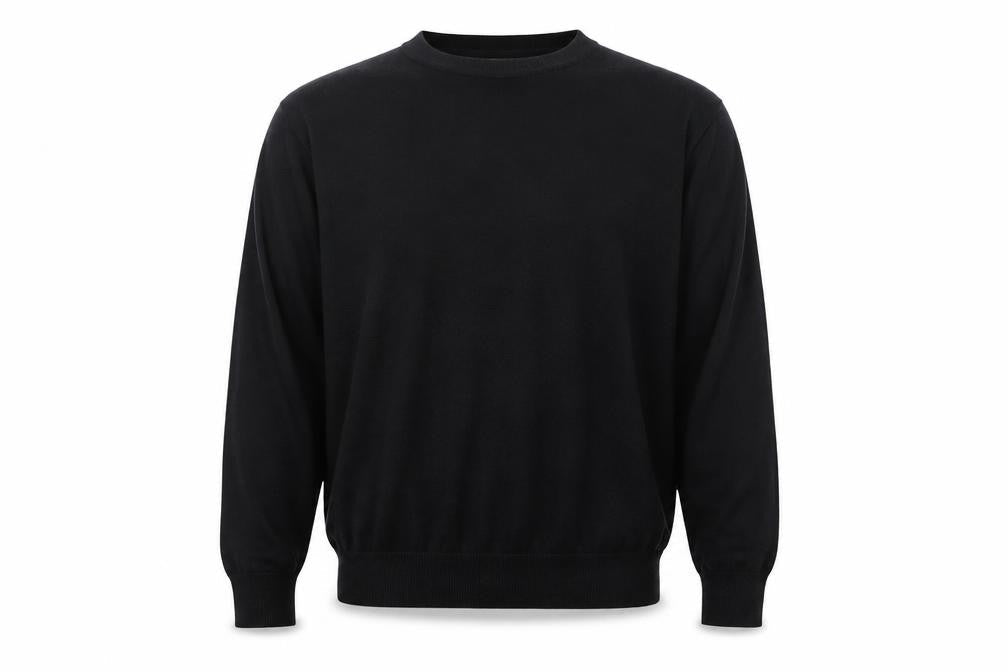 Marks & Spencer Men Black XL V-Neck Regular Fit Pullover Jumper