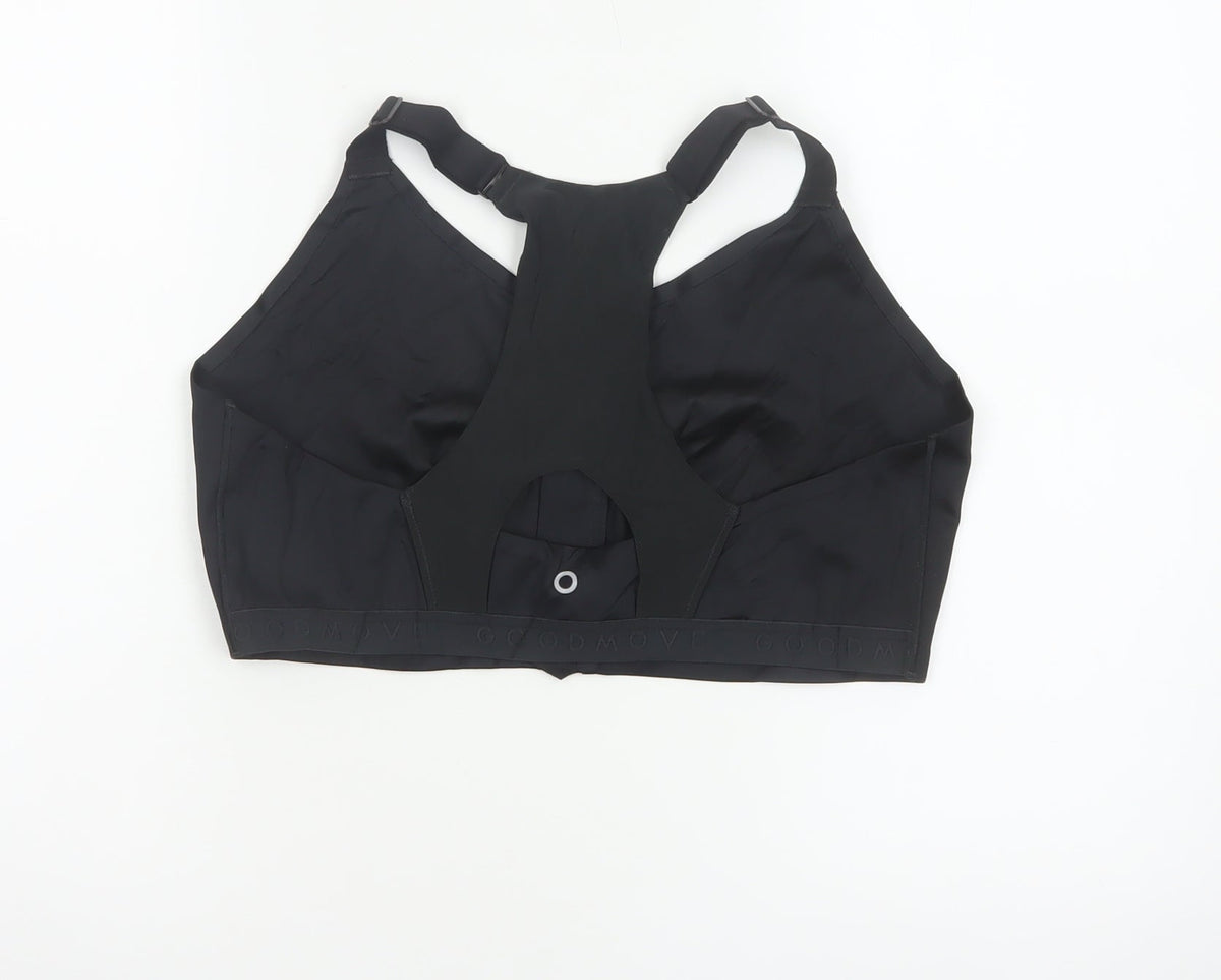 Marks & Spencer Goodmove Women’s Black 42C High Support Zip Front Sports Bra