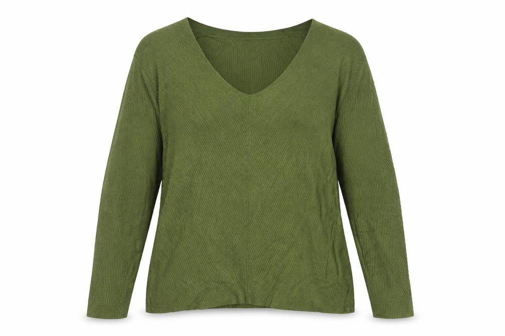 John Lewis Women Green Size 12 V-Neck Open Knit Cardigan