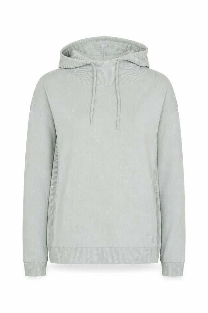 Fat Face Women’s Green UK 8 Hooded Rib Knit Pullover Jumper