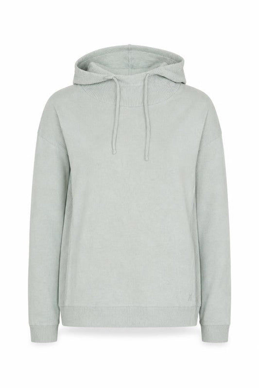 FatFace Women’s Green UK 8 Hooded Rib Knit Pullover Jumper
