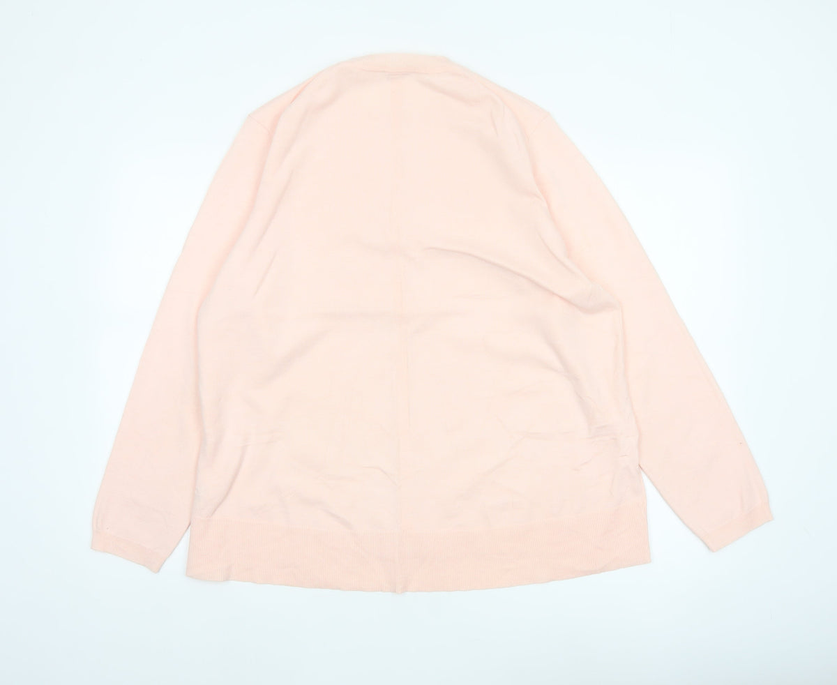 John Lewis Women’s Pink Size 16 Crew Neck Long Sleeve Knit Jumper