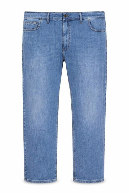 Marks & Spencer Men's Blue 46 29 Straight Fit Stretch Jeans