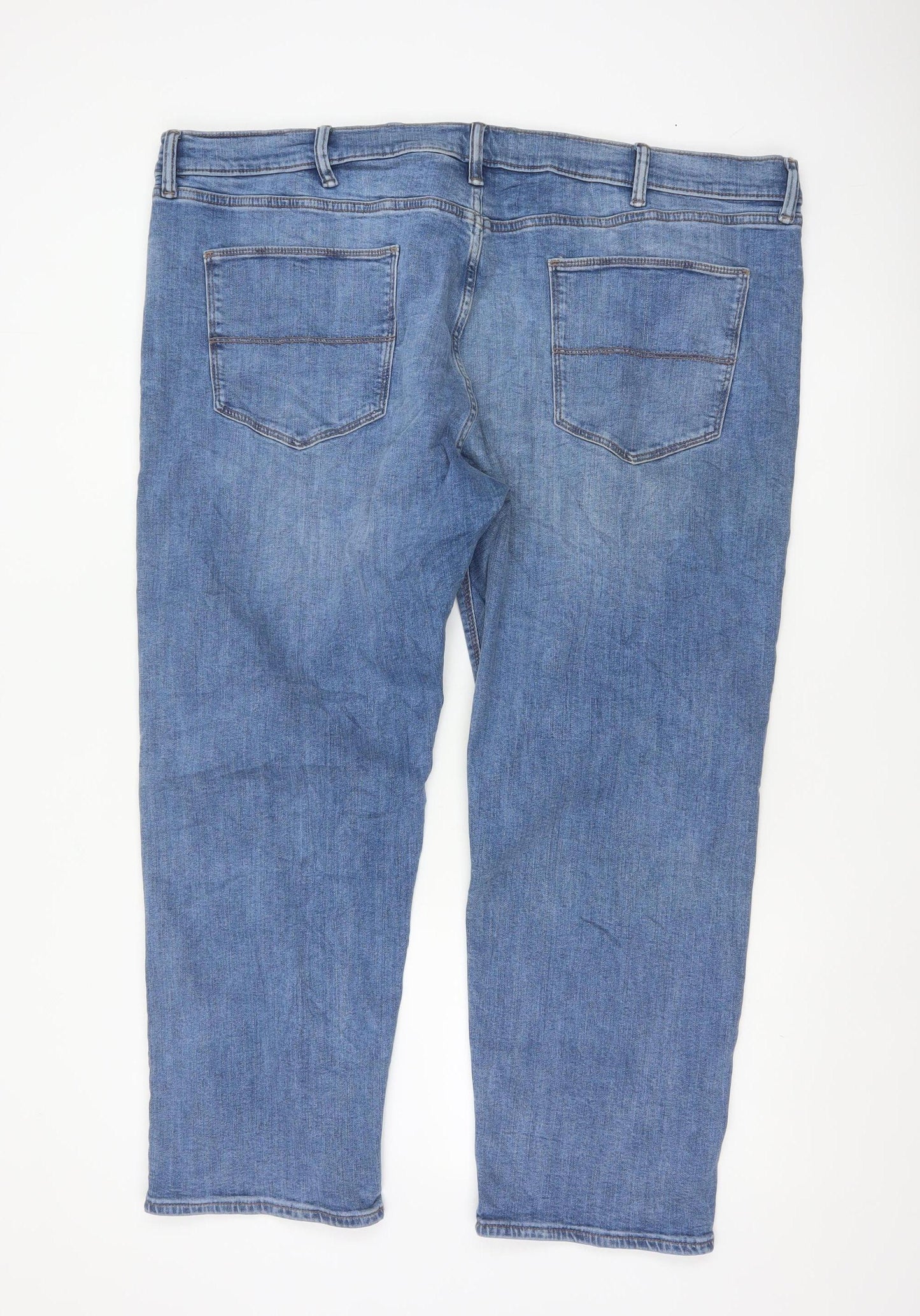 Marks & Spencer Men's Blue 46 29 Straight Fit Stretch Jeans