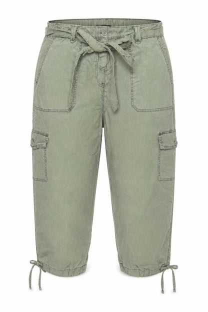 Marks & Spencer Women Green UK 18 Regular Cargo Trousers Belted