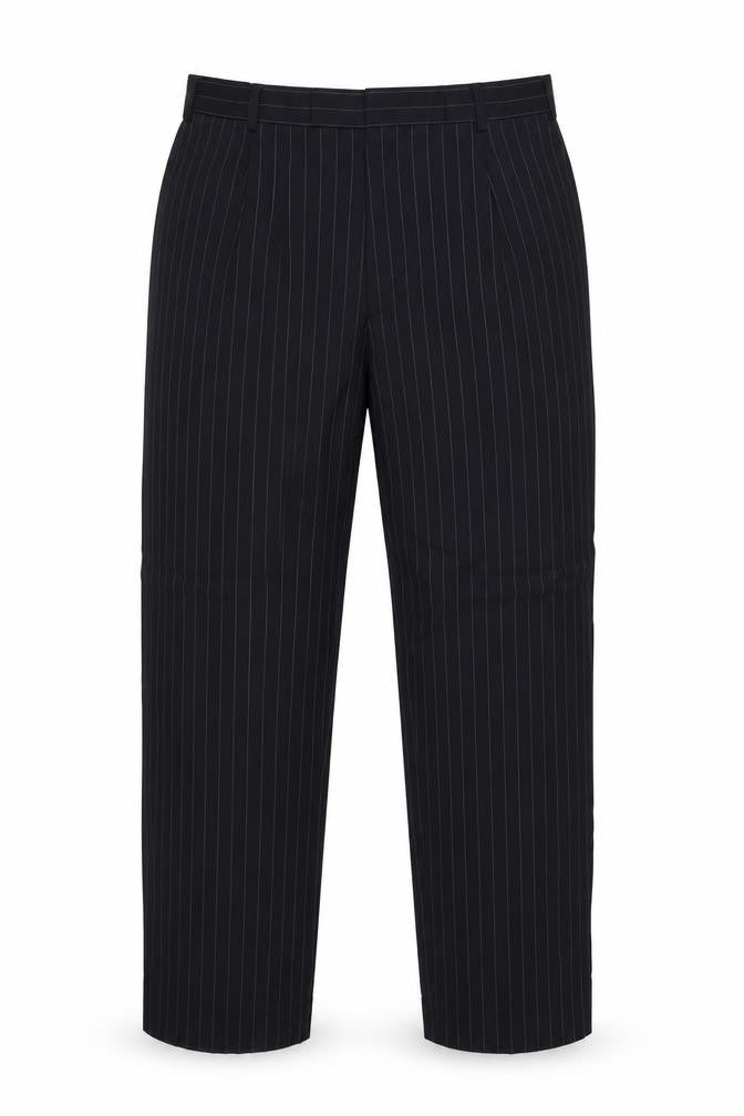 Jaeger Men's Black Pinstripe Wool Dress Trousers 36S Formal