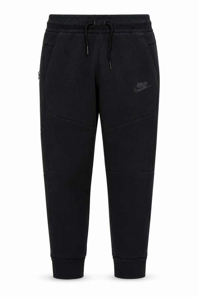 Nike Boys Black S Jogger Trousers Cotton Blend Drawstring Zip Pocket