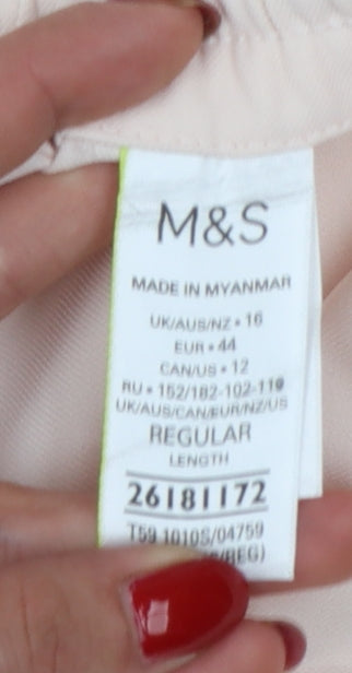 Marks & Spencer Women Pink UK 10 Cargo Midi Skirt Pockets