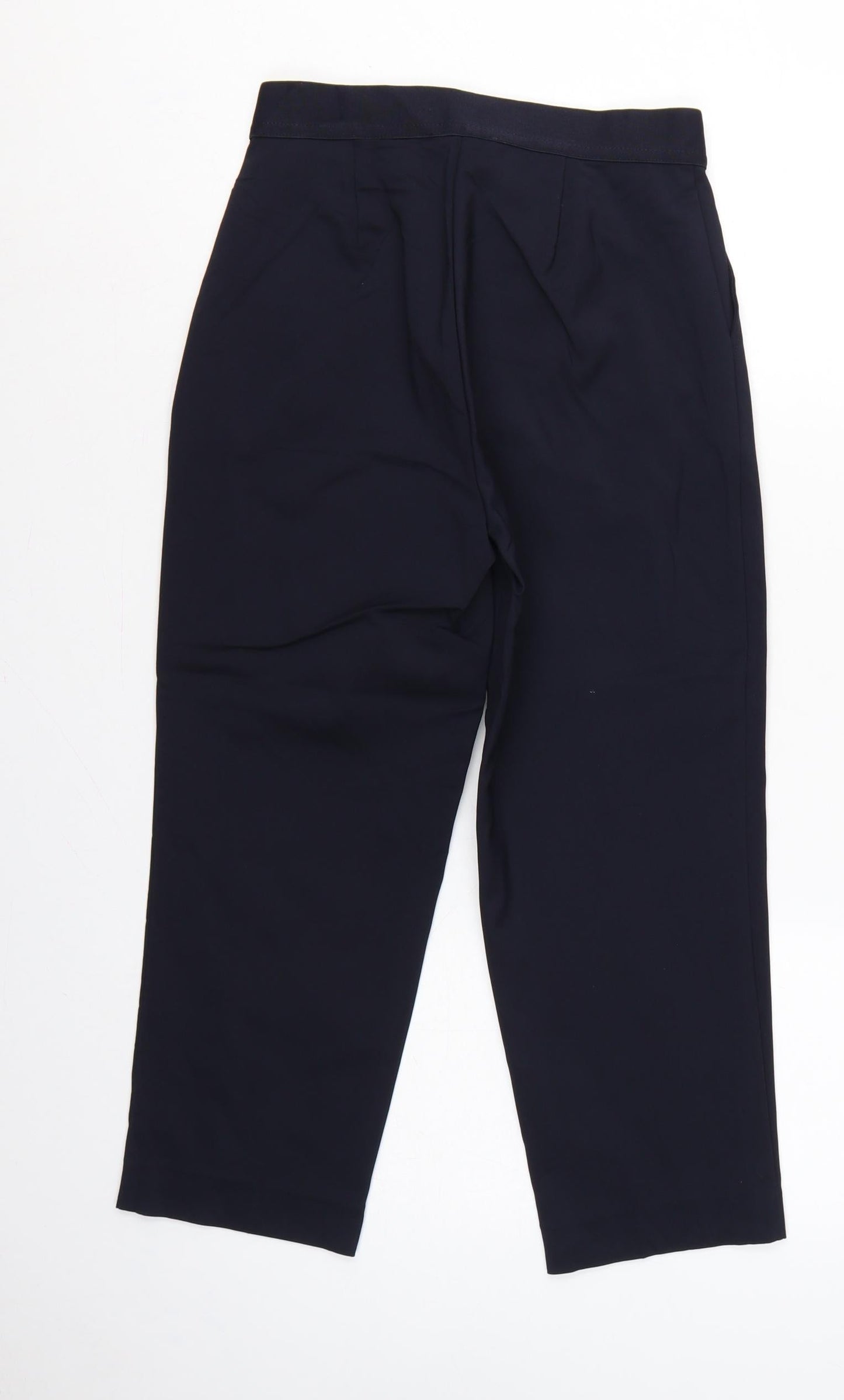 Marks & Spencer Women Blue UK 8 High Rise Tapered Trousers