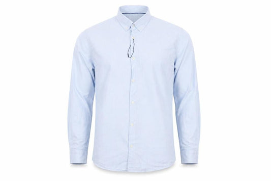 Marks & Spencer Men’s Blue L Slim Fit Stretch Button-Down Shirt