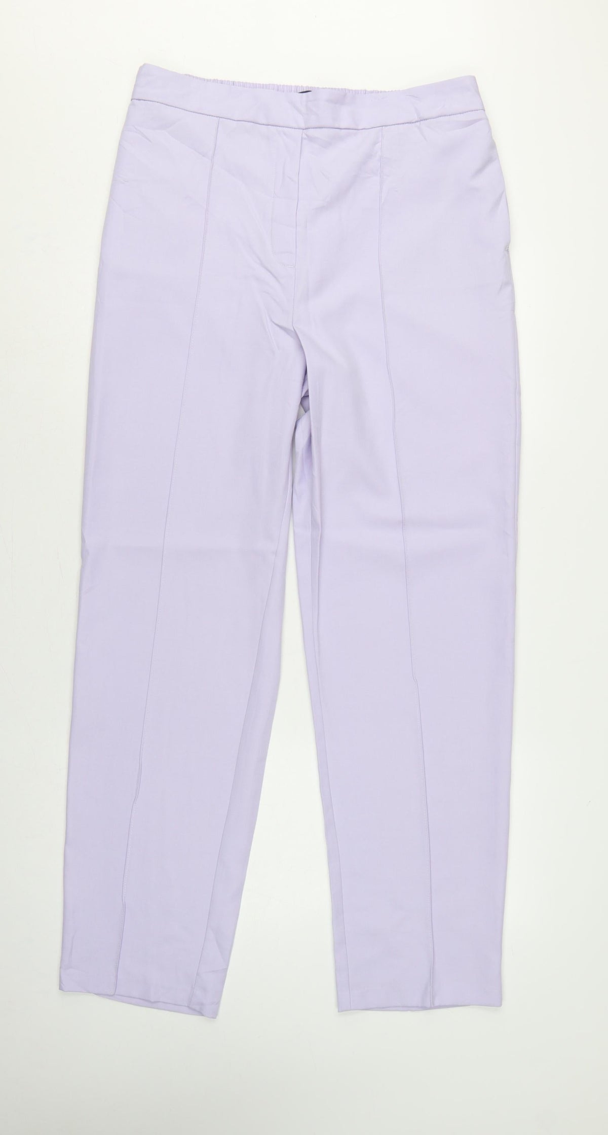 Marks & Spencer Women Purple UK 16 Long Straight Dress Trousers