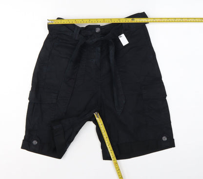 Marks & Spencer Women’s Black Size 8 Cargo Belted Shorts