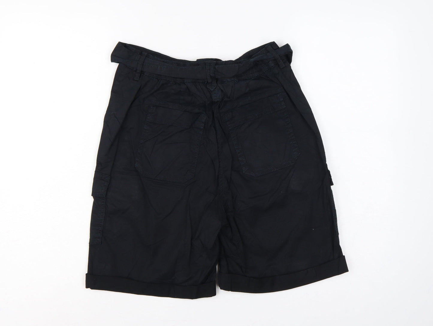 Marks & Spencer Women’s Black Size 8 Cargo Belted Shorts