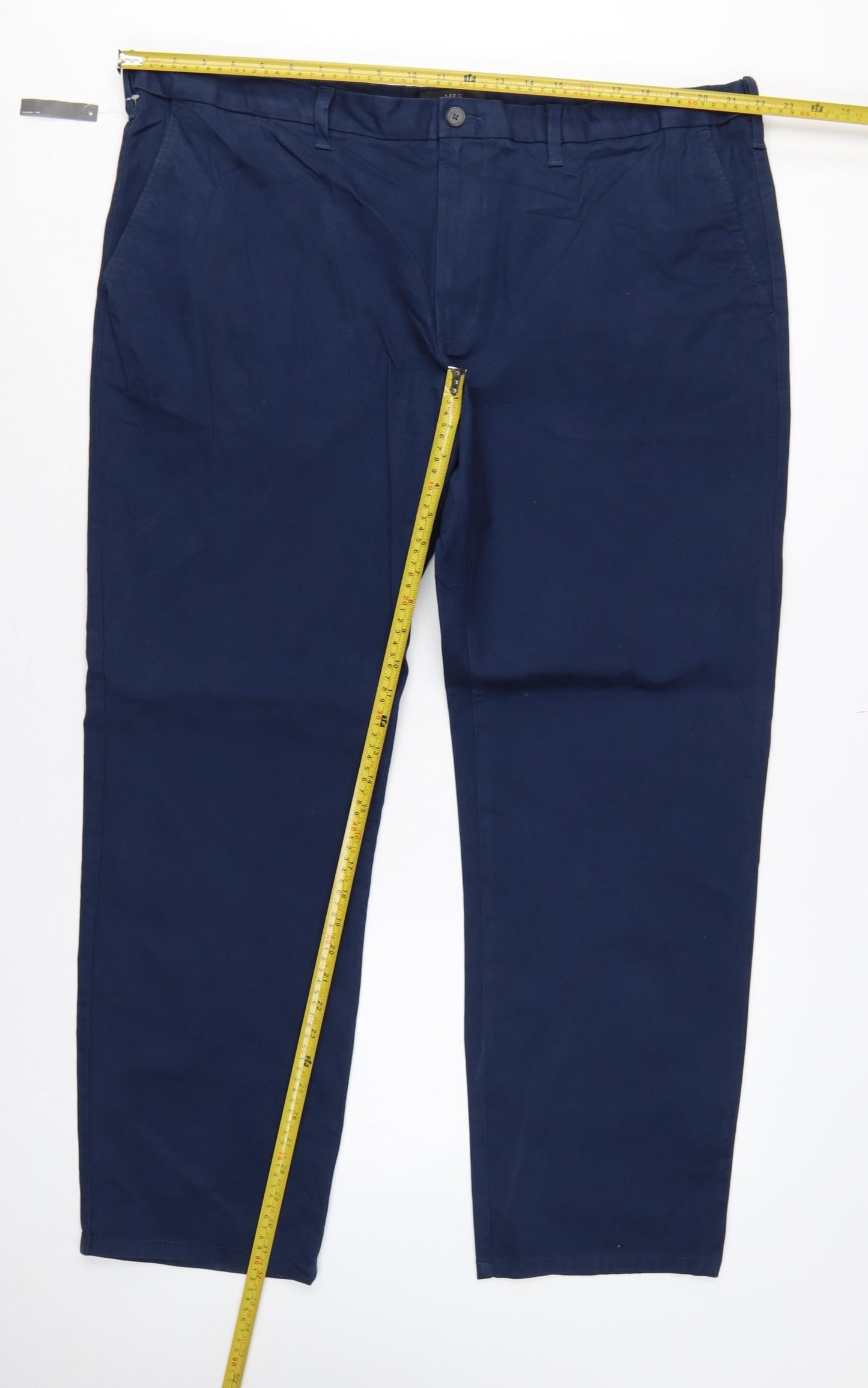 Marks & Spencer Men Blue 44 Chino Trousers 44W 31L Stretch