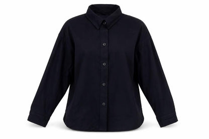 Uniqlo Women’s Black XS Basic Collared Long Sleeve Button-Up Shirt