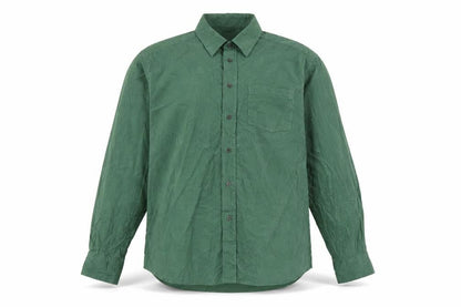 Marks & Spencer Men Green XL Corduroy Long Sleeve Button-Up Shirt