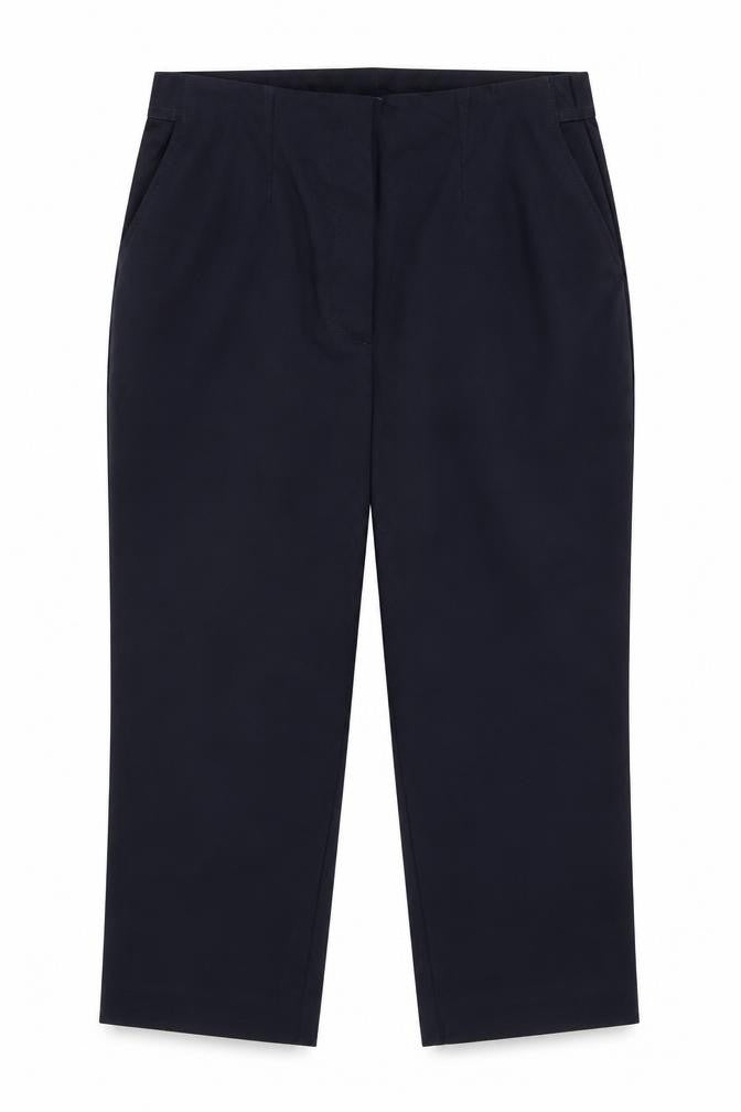 Marks & Spencer Women’s Navy Blue Size 16 Slim Cropped High Rise Trousers