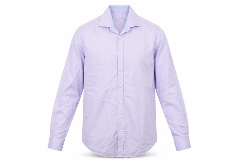Jaeger Men’s Purple 15.5 Regular Fit Pure Cotton Formal Shirt