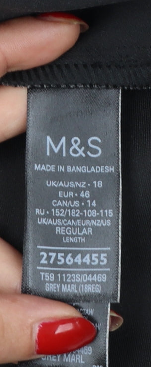 Marks & Spencer Women's Grey Marl UK 18 Wrap Long Skirt