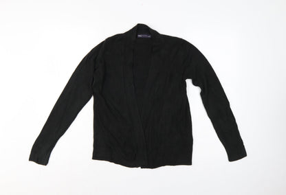 Marks & Spencer Women Black XS Open Knit Long Sleeve Cardigan