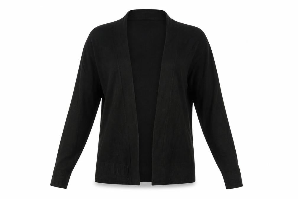 Marks & Spencer Women Black XS Open Knit Long Sleeve Cardigan